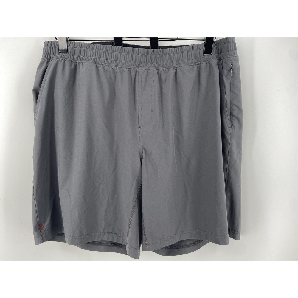 Rhone Shorts Mens 2XL Gray Athletic 9" Mako‎ Lightweight Gym Running Pockets